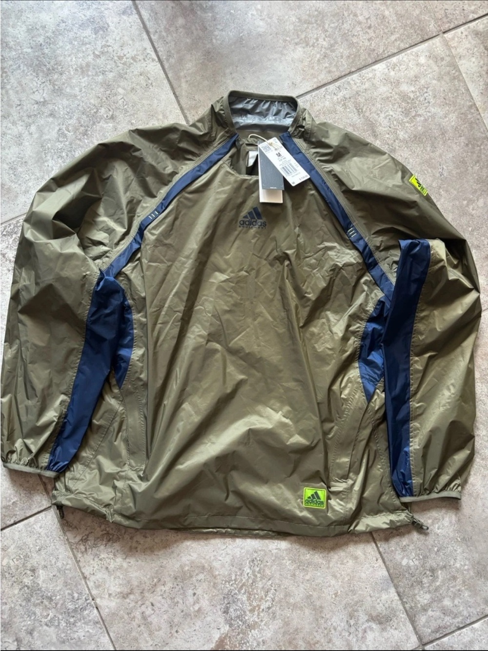ADIDAS EQUIPMENT WOVEN HALF-ZIPPER JACKET olive green size MEDIUM NEW RUNNING FC
